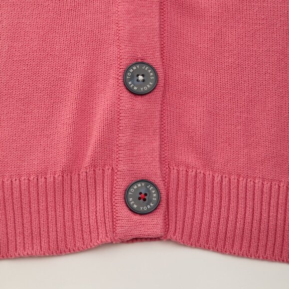 Tommy Jeans Cropped Knit Cardigan (Coral/Pink) 💖🇺🇸 - Picture 5 of 5